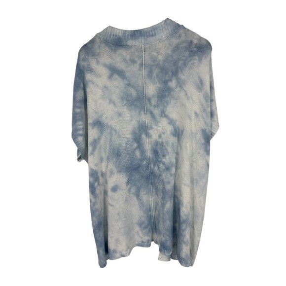 Lane Bryant Womens Tie-Dye Open Front Cardigan Blue & White Size 18/20 - Picture 4 of 8